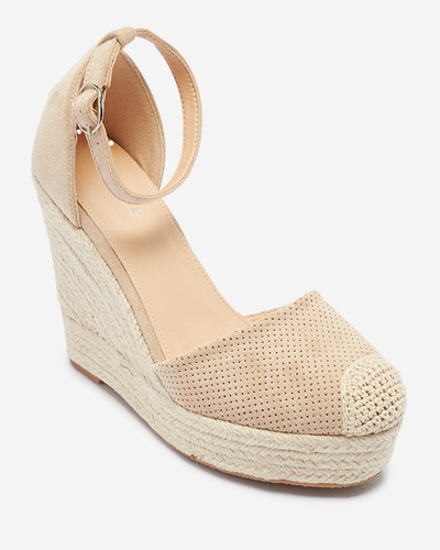 Royalfashion Beige Sandales à plateforme Meylasi pour femme