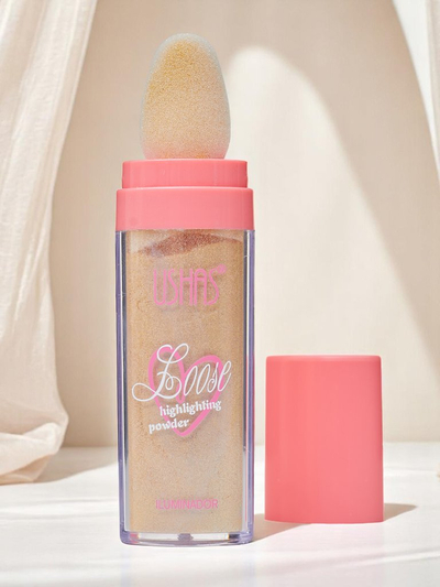 USHAS Enlumineur libre pour le visage avec éponge Golden Petal