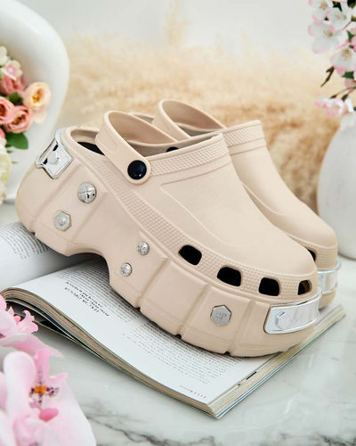 Royalfashion Tongs en caoutchouc pour femme avec ornements Kiroo