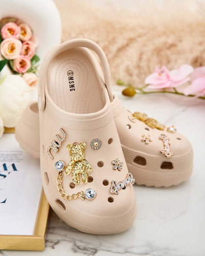 Royalfashion Tongs en caoutchouc pour femme avec ornements Fescas