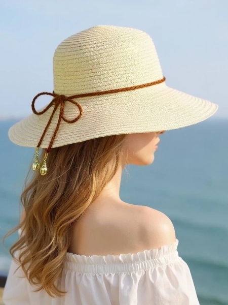Royalfashion Chapeau de paille pour femme Amelia Rose