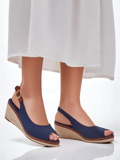 Sandales compensées pour femmes Royalfashion avec bout ouvert Tafenis