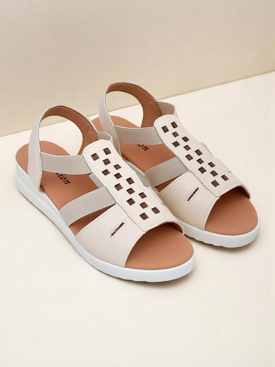 Sandales compensées Royalfashion pour femmes, petit talon Sora