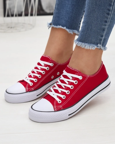 Rouge Baskets classiques à lacets pour femme Ogisa - Chaussures