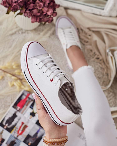 Aurelia Bianca – Baskets blanches classiques pour femmes à semelle plate