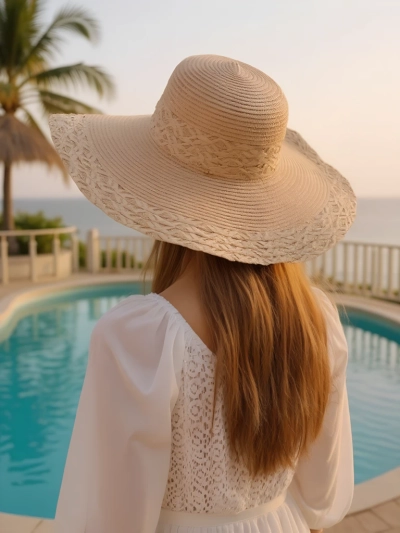 Royalfashion Chapeau de paille pour femme Elorine
