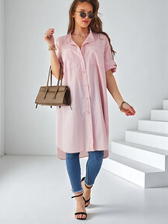 Chemise surdimensionnée en coton pour femmes Royalfashion