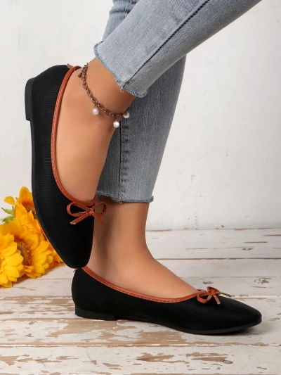 Royalfashion Ballerines pour femmes avec paillettes et un nœud Aramie