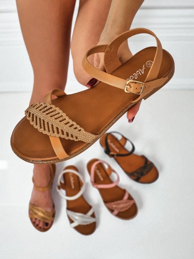 Royalfashion Sandales plates pour femmes Willow Grace