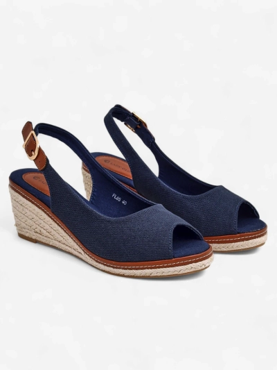 Sandales compensées pour femmes Royalfashion avec bout ouvert Tafenis