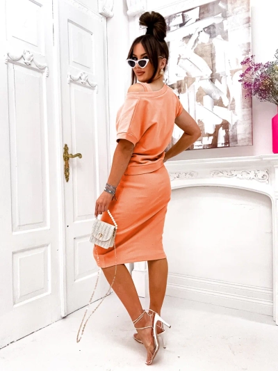 Ensemble Royalfashion Femme avec un haut révélateur et une robe à longueur genou
