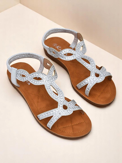 Sandales femme Royalfashion Lola Grace avec brides décoratives