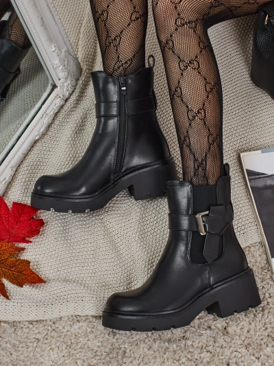 Bottines pour femmes en cuir écologique Velri