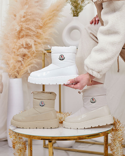 Royalfashion Bottes de neige à enfiler pour femme de couleur blanche Ireda