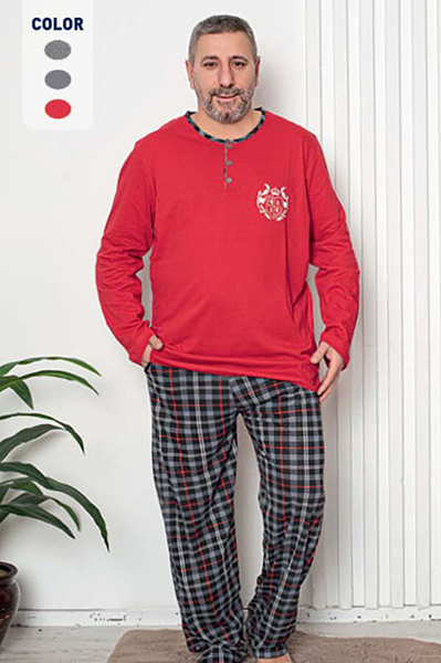 Royalfashion Pyjama homme en rouge