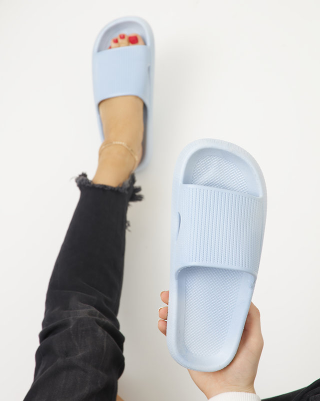 Chaussons en caoutchouc bleu avec gaufrage Olinda - Chaussures