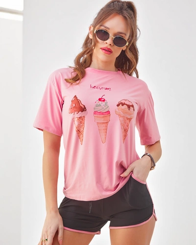 Ensemble de sport pour femmes Royalfashion avec un t-shirt et un short Ice Cream