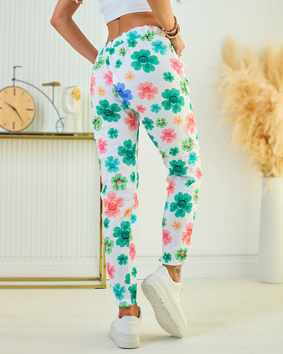 Royalfashion Pantalon femme en tissu floral