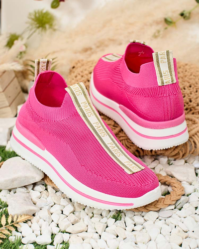 Royalfashion Chaussures de sport à enfiler pour femmes avec lettrage Cerppa