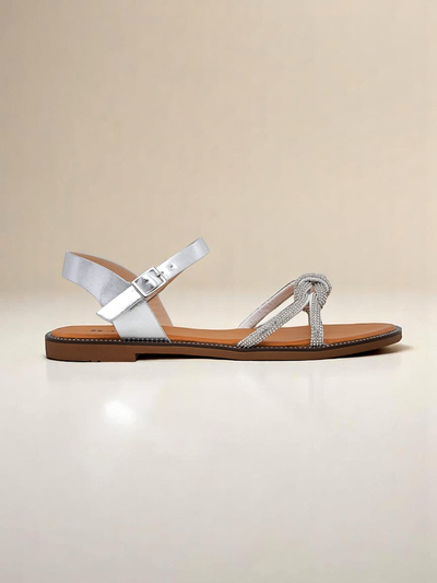 Royalfashion Sandales pour femmes avec strass décoratifs Bella Shine