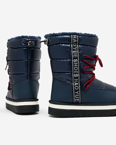 Royalfashion Bottes de neige pour femmes bleu marine Gepanden