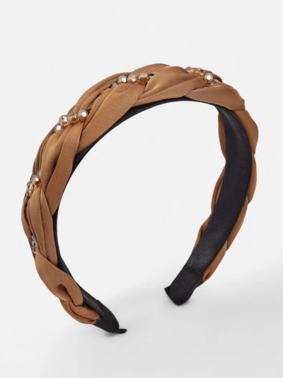 Royalfashion Serre-tête avec tresse et perles