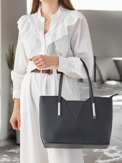 Sac double Royalfashion pour femmes avec embossage