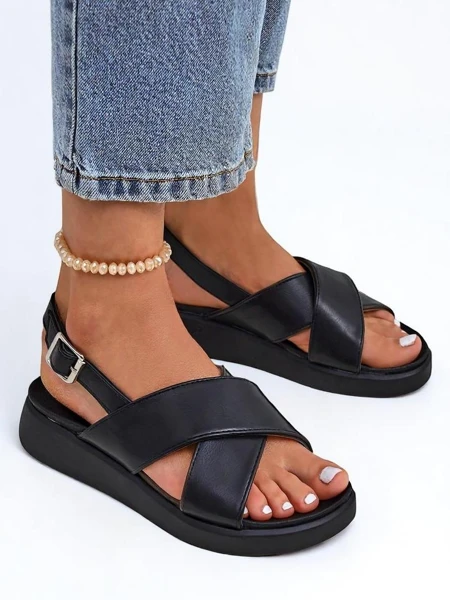 Royalfashion Sandales pour femmes Riva Star à semelle épaisse