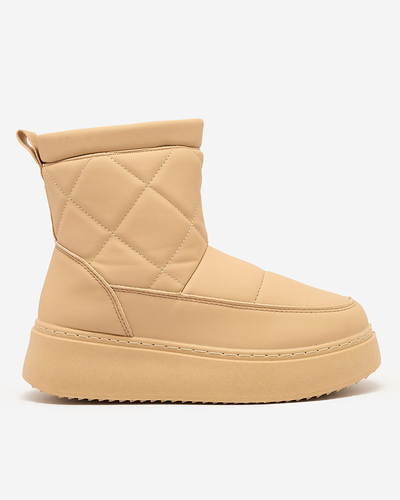 Royalfashion Bottes pour femmes marron clair a'la snow boots Kacecica