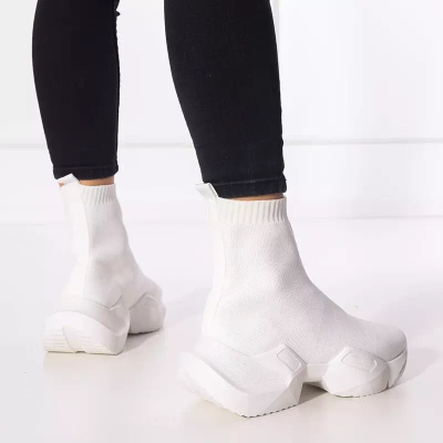 OUTLET Chaussures de sport hautes femme Gohi blanches - Footwear