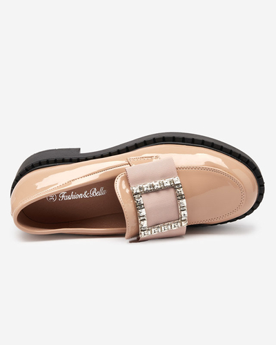 Chaussures laquées avec une boucle de couleur nude Fogim- Footwear