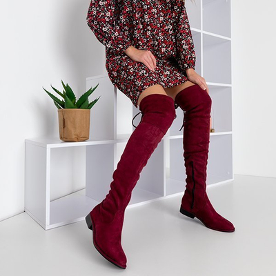 OUTLET Bottes bordeaux pour femmes Ena - Footwear