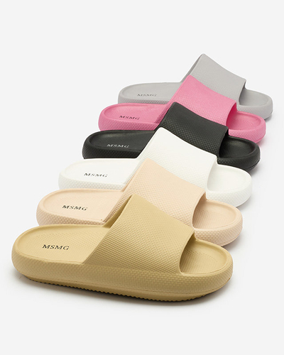 Royalfashion Tongs en caoutchouc pour femme avec gaufrage en kaki Okeris