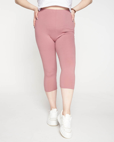 Legging femme 3/4 GRANDE TAILLE rose foncé - Vêtements
