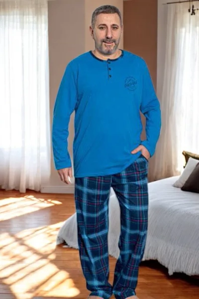 Pajamas à carreaux en coton pour hommes Royalfashion TAILLE PLUS