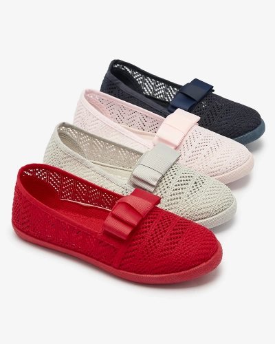 Baskets à nœuds pour filles en rose pâle Lolisa - Chaussures
