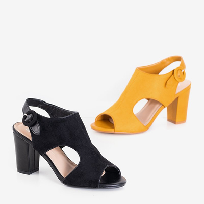 Sandales femme moutarde sur poteau avec découpes Katamino - Footwear