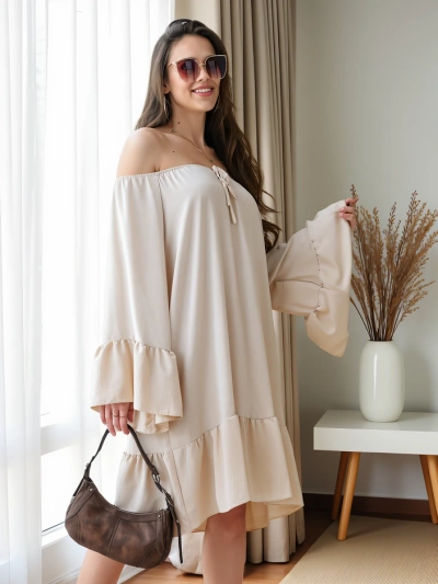 Robe Royalfashion femme de style espagnol avec volants surdimensionnée