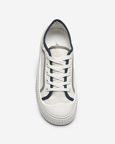 Baskets pour femmes sur une semelle solide en blanc Dessica - Chaussures