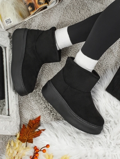 Bottes courtes de style bottes de neige pour femmes avec tige amovible Elizze
