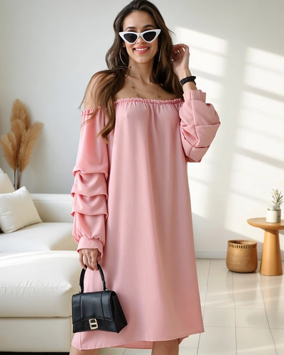 Robe lisse pour femmes Royalfashion de style espagnol avec volants