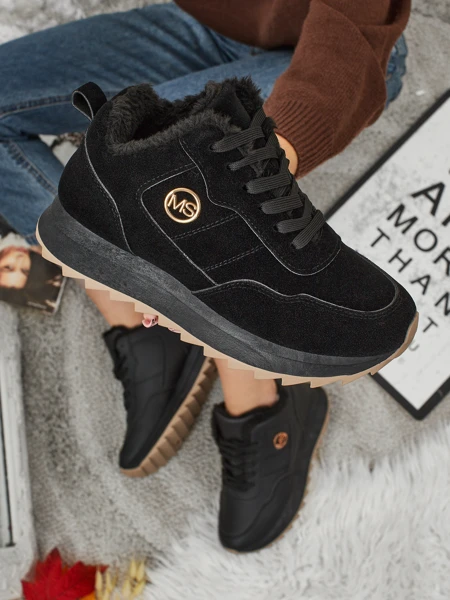 Nero Eleganza Chaussures de Sport Chaudes pour Femmes