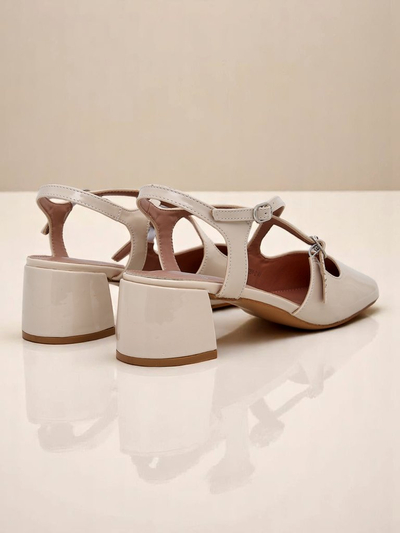 Royalfashion Escarpins pour femme à petits talons avec brides décoratives Lollita