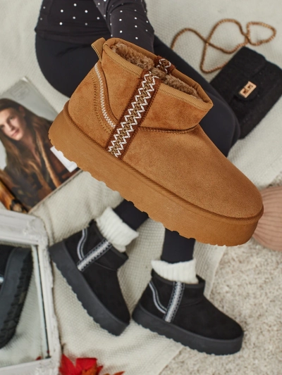 Bottes courtes style bottes de neige pour femmes Pravel