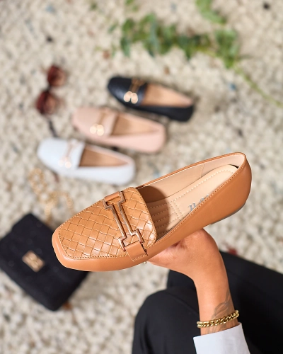Royalfashion Mocassins femme Camel Bulerol