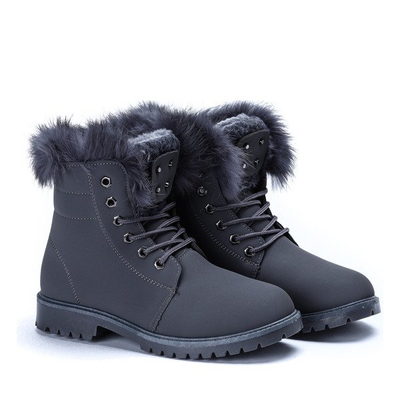 Ocieplane trapery w kolorze ciemnoszarym Hallie - Obuwie