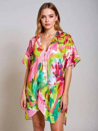 Royalfashion Paréo - Tunique de plage d'été pour femme avec un motif Wild Coast