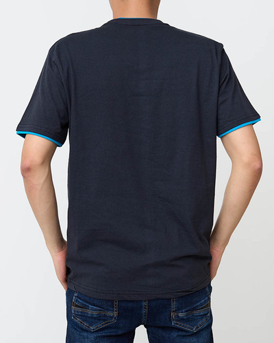 T-shirt homme en coton bleu marine Vêtements