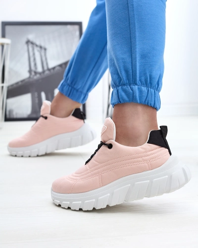Chaussures de sport en tissu rose pâle pour femmes Riotay- Footwear