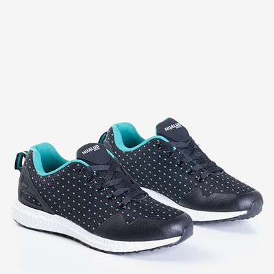 Chaussures pour hommes noires avec inserts menthe Arber - Footwear